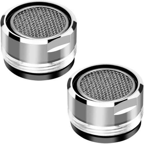 LICQIC Faucet Filter Replacement Insert, Tap Aerator Male, 2 Pcs 24 mm | Water Saver Tap Filter Nozzle for Kitchen Sink, Bathrooms, Toilets, Restaurants