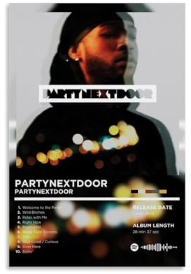 CHIMOSHEJI Partynextdoor Poster, Musikposter, Wandkunst, dekoratives Gemälde, Schlafzimmer, Gemälde, Poster, 30 x 45 cm, ungerahmter Stil