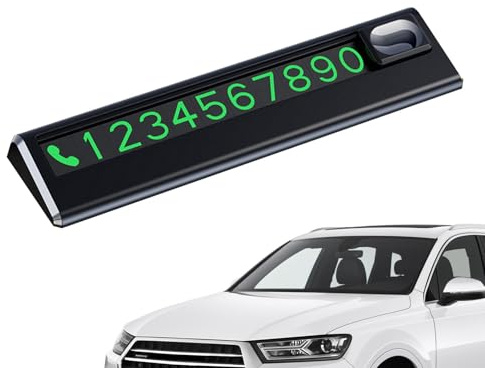 Temporäres Auto-Parkschild, Auto-Parkplatzschild Parkplatz-Telefonnummernschild - Auto-Telefonnummernschild, temporäres Parkschild | Glow Dashboard Car Temporäres Parkplatzschild, Telefonnummernschild