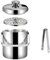 OnePine 1.3L Secchiello per il Ghiaccio in Acciaio Inox Con Coperchio, Pinze e Colino, Doppio isolato Secchiello Ghiaccio Portaghiaccio Inox per Refrigerazione Champagne, Vino, Birre e Bevande