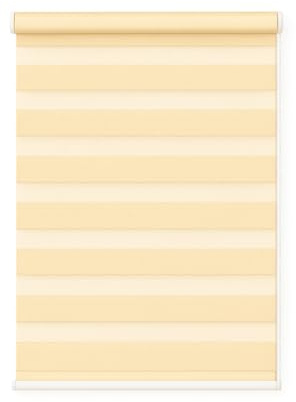 Natural Day & Night Zebra Roller Blind (165cm drop) - 90cm | Natural day & night zebra roller blind. 90cm width x 165cm drop. Alternating sheer and opaque fabric for light control.