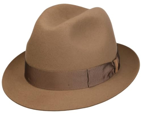 Borsalino Marengo Trilby Haarfilzhut Fedora Filzhut Herrenhut Damen/Herren - Made in Italy mit Ripsband Frühling-Sommer Herbst-Winter Winter