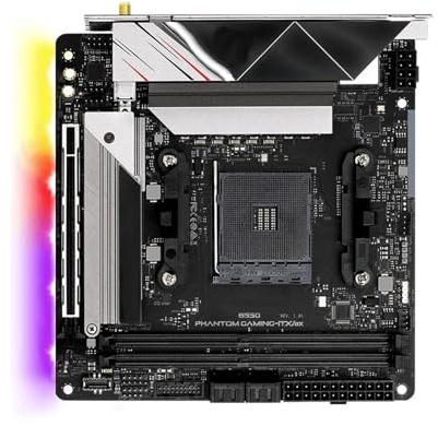 motherboard Fit For ASRock B550 Phantom Gaming-ITX/ax Motherboard Support Ryzen 5 5600X 5600G 5700x3D 5800x3D CPU DDR4 5400MHz M.2 ITX AM4 Mainboard