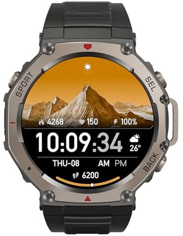 vexl Cavinoo GPS Sports Smartwatch Bluetooth Calling 5ATM Waterproof (Black)