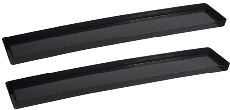 Tymar Blumenkasten untersetzer rechteckig, Blumenuntersetzer 70cm, 2-er Set Pflanzenuntersetzer, Pflanzen blumentopf pflanzkübel Pflanzkasten_Modell IP (Anthrazit)