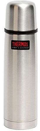 Thermos Uni Isolierflasche Light und Compact Edelstahl Isolierflasche, Silber, 0.5 Liter