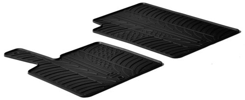 Satz Gummimatten kompatibel mit Smart ForTwo 2006-2014 (T Profil 2-teilig + Montage-clips)