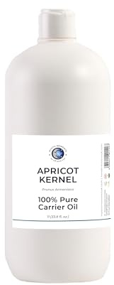 Mystic Moments | Apricot Kernel Carrier Oil | 1 Litre | Prunus armeniaca oil gives a lightweight skin and hair feel for massage and cosmetic blends.