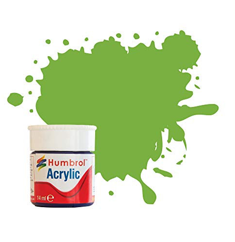 Humbrol, 12 ml acrylic paint, number 38, glossy (lime green)