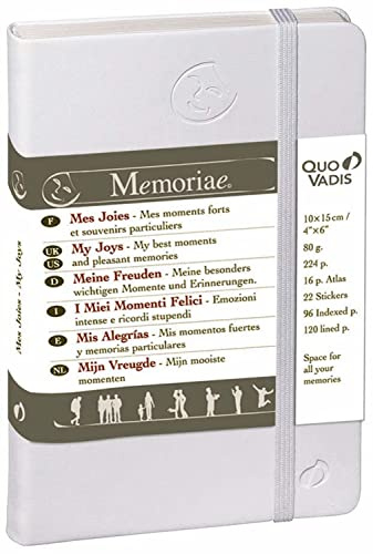 Notizbuch Memoriae, Meine Freuden: Meine besonders wichtigen Momente und Erinnerungen. Mit Themenindexen, Stickern und Platz f. eigene Eintragungen. Mit Fächertasche u. Gummiband-Verschluss