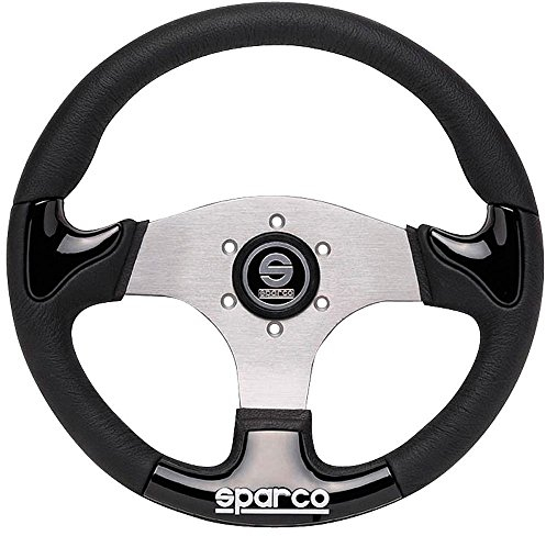Sparco Universal Lenkrad P222 - Schwarz PU/Aluminium - Durchmesser 345mm