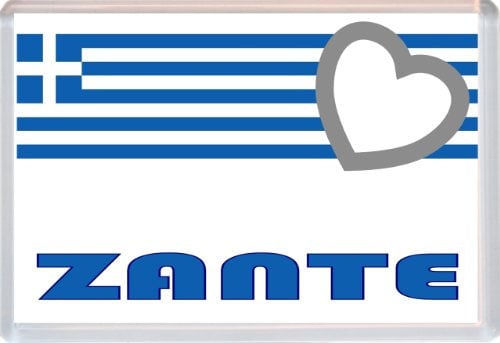 Zante - Greece Flag - Love Greek Town & Cities & Islands - Jumbo Fridge Magnet