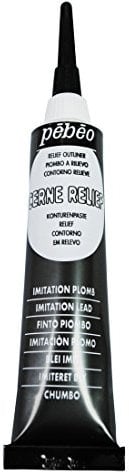 Pébéo 772100 Vitrail & Vitrail Opale 1 Tube Cerne Relief Imitation Plomb 20 ML