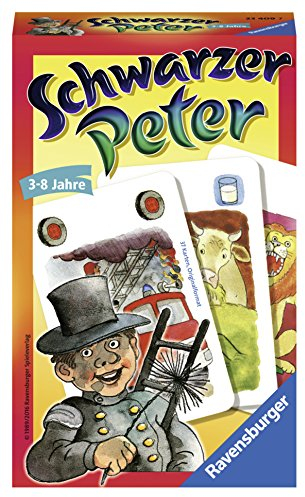 Ravensburger 23409 - Schwarzer Peter, Mitbringspiel für 2-6 Spieler, Kinderspiel ab 3 Jahren, kompaktes Format, Reisespiel, Kartenspiel