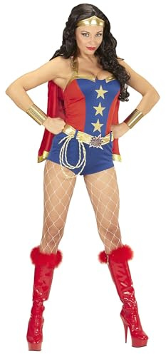 W WIDMANN MILANO Party Fashion - Kostüm Super Power Girl, Superheldin, sexy Verkleidung Karneval