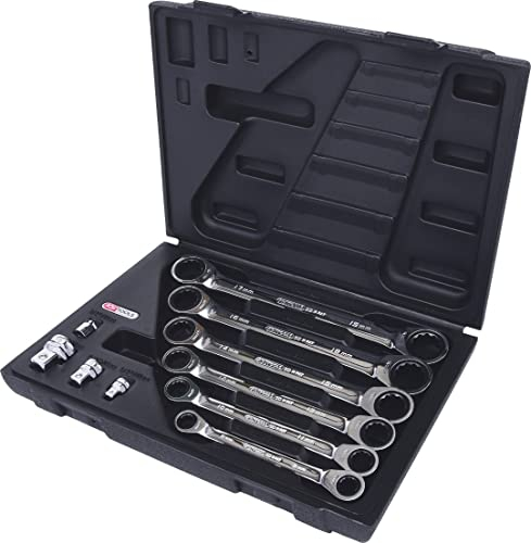 KS Tools 503.4560 Juego de llaves de estrella dobles de carraca GEARplus, 10 pzs 8-19 mm