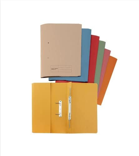 Guildhall Transfer Spring Files with Inside Pocket 315gsm 38mm Foolscap Yellow Ref 349-YLWZ [Pack 25]