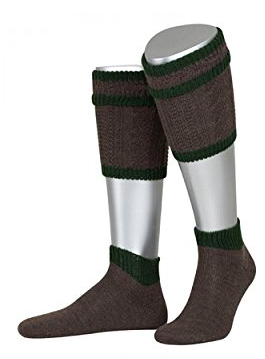 Almbock Trachten Strümpfe Herren - Wadlstrümpfe in Braun - Tracht Stutzen zur Lederhosen