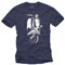 Roller Zubehör - T-Shirt Herren Rundhals weit mit Aufdruck - PX Modell blau große Größe L