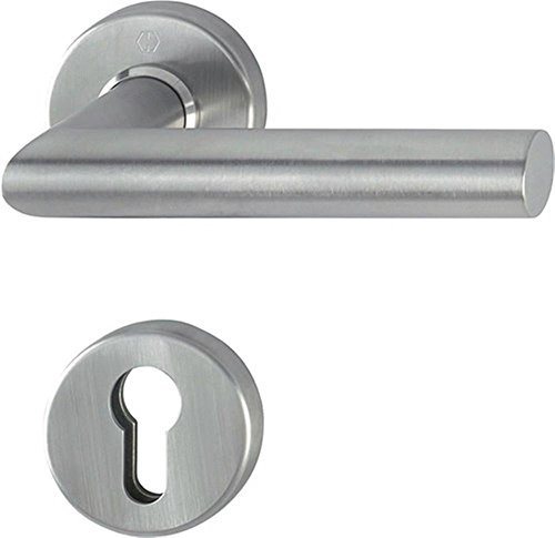 HOPPE Rosetten-Halbgarnitur Amsterdam E1400Z/42/42S VA, 4-KT. 8 mm