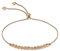CARISSIMA Women's 9 ct Rose Gold Ball and Chain Adjustable Bracelet of Maximum Length 23 cm/9 Inch