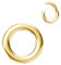 NewkeepsR Stahl 3.0mm Dicke 8mm Gold Eloxiertes PVD 316L Septum Klicksegment Orbital Conchringe mit großem Durchmesser