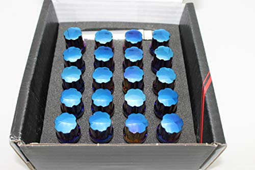 Japón Racing Rueda Tornillos M12 x 1,5 neoc hrome Juego de llave para pernos de rueda, 20 x Llanta Candado