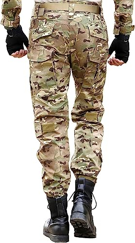 BWBIKE Militärische Taktik Hose für Männer mit Knieschützern Kampf Arbeitshosen