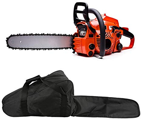 Motosierra portátil Bolsa de transporte Oxford Motosierra Funda protectora Motosierras Soporte Bolso para hombres Carpintería Leñador 18 pulgadas (Motosierra no incluida) Negro