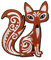 Cute-Patch Boho-Fuchs, Boho-Stil, spirituelles Abzeichen, 8,9 cm hoch, Orange, Polyester, Iron-On Patch, 1 Stück, Fox, Näh-Patch, 2993282031