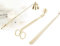 YURROAD 3 in 1 Candle Wick Trimmer Set with Wick Trimmer Candle Wick Dipper Candle Snuffer Extinguisher Candle Accessories Wick Cutter for Candle Lovers Candle Care Kit (Gold)