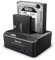 ikuai SATA to USB 3.0 Dual Bay Hard Drive Dock for 2.5/3.5 SATA HDD SSD with Micro SD Card Reader 2 USB 3.0 Port, Offline Clone Function External Hard Drive Docking Station, 2X20TB and UASP Support