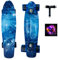 Sumeber Skateboard Kinder Mini Cruiser Skateboard Komplette 22 Zoll mit LED Leuchtrollen für Erwachsene Kinder Anfänger Mädchen Jungen Geburtstagsgeschenk (Ozean)