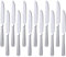 Meisha Harley Pattern Dinner Knives, 18/0 Stainless Steel, Mirror Finish Design, Silver Cutlery Set, Ideal for Home & Restaurant (Pack of 12)