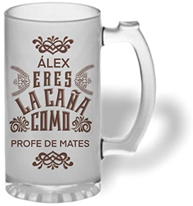 Bee Ingenious Jarra cerveza personalizada de cristal esmerilado. Jarra de cerveza original: ... Eres la caña como ... Con nombre y profesión personalizados