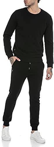 Redbridge Jogginganzug für Herren Jogger-Set Trainingsanzug Sweat Basic Schwarz M