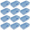 Goodma 12 Pieces Mini Rectangular Plastic Boxes Empty Storage Organizer Containers with Hinged Lids for Small Items and Other Craft Projects (85 x 55 x 25 mm, Blue)