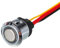 sourcing map DC 12V Touch Dimmer Switch with White Indicator Light 16mm Diameter Snap-in Mount Silver Tone for LED Lights Strip Lights