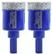 SHDIATOOL Diamond Drill Core Bits 2PC 30mm Triangle Shank Hole Saw for Porcelain Tile Marble Ceramic Granite