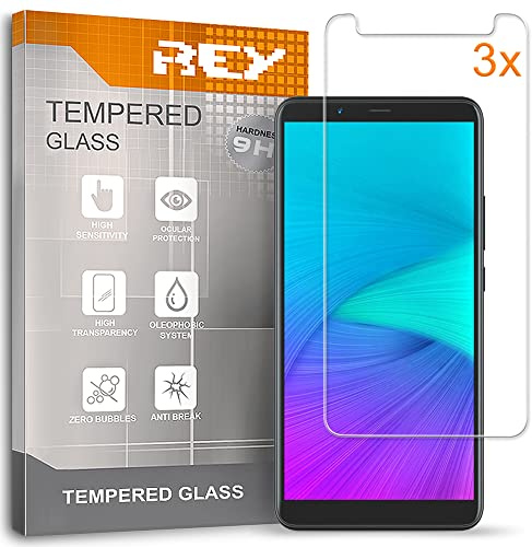REY Pack 3X Bildschirmschutz aus gehärtetem Glas für CUBOT Note 9, Schutzfolie, Displayschutzfolie 9H+ Härte, Anti-Kratzen-Öl-Bläschen