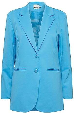 ICHI IHKATE SUS OVERSIZE BL Damen Blazer Longblazer Jacke Long-Blazer mit Knöpfen Stretch und Reverskragen, Größe:M, Farbe:Blithe (174336)