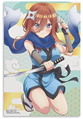 2022 New Anime The Quintessential Quintuplets Poster Painting Canvas Wall Art Living Room 12x18inch(30x45cm)
