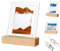 Demiawaking Peinture De Sable Qui Coule Lampe, Sable Dynamique Art, Cadre Sable Mouvant en Verre de Paysage Naturel 3D, Sablier Liquide, Déco Maison Lampe, Travail Décor (Jaune,B)