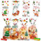 BBLIKE 120 Cellophantüten weihnachten, kekstüten weihnachten, plätzchentüten mit 120 Bindebänder Zellophantüten transparent kekstüten für Schokolade plastiktüten Bonbons Kekse（Bunter Weihnachtsmann）