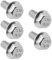 OTOTEC 5PCS Left Hand Thread Bolt M8x18mm Full Threaded Hex Flange Bolts Carbon Steel for Drill Chuck Hand Drill Cutting Machine Silver