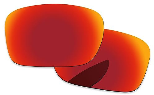 PapaViva Polarisierte Ersatzgläser für Oakley Jupiter Squared LX OO2040 Sonnenbrille, feuerrot, Jupiter Squared LX