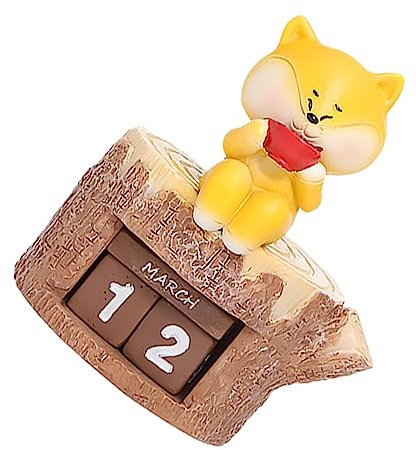 DIKACA Kalender Schmuckstücke Schreibtischkalender 2020 großer Tischkalender 2021 Bürodekoration Wohnkultur weihnachtsdeko Kalender aus Harz bezaubernder Kalender Esstisch schmücken