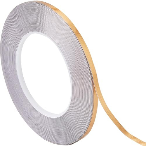 CRASPIRE Adesivo per Cuciture per Piastrelle Autoadesivo in PVC Piastrelle per Pavimenti Linee in Lamina d'oro Nastro Decorativo Sigillante per Gap Impermeabile Oro per Pavimento Decorativo Parete