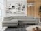MKS MEBLE Ecksofa Sofa Grau, Wohnlandschaft L-Form mit Schlaffunktion und Bettkasten, Schlafsofa mit Bettkasten, Sofa mit Einstellbare Kopfstützen, Peter L - Hellgrau Boucle - Links Grau