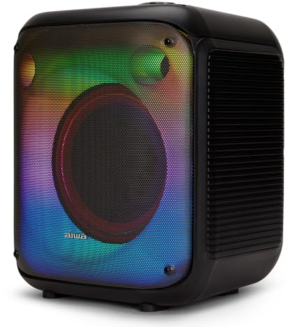 Aiwa Altavoz Trolley KBTUS-250, Bluetooth con iluminación RGB, Potencia 40W RMS, Micrófono Incluido. Color Negro.